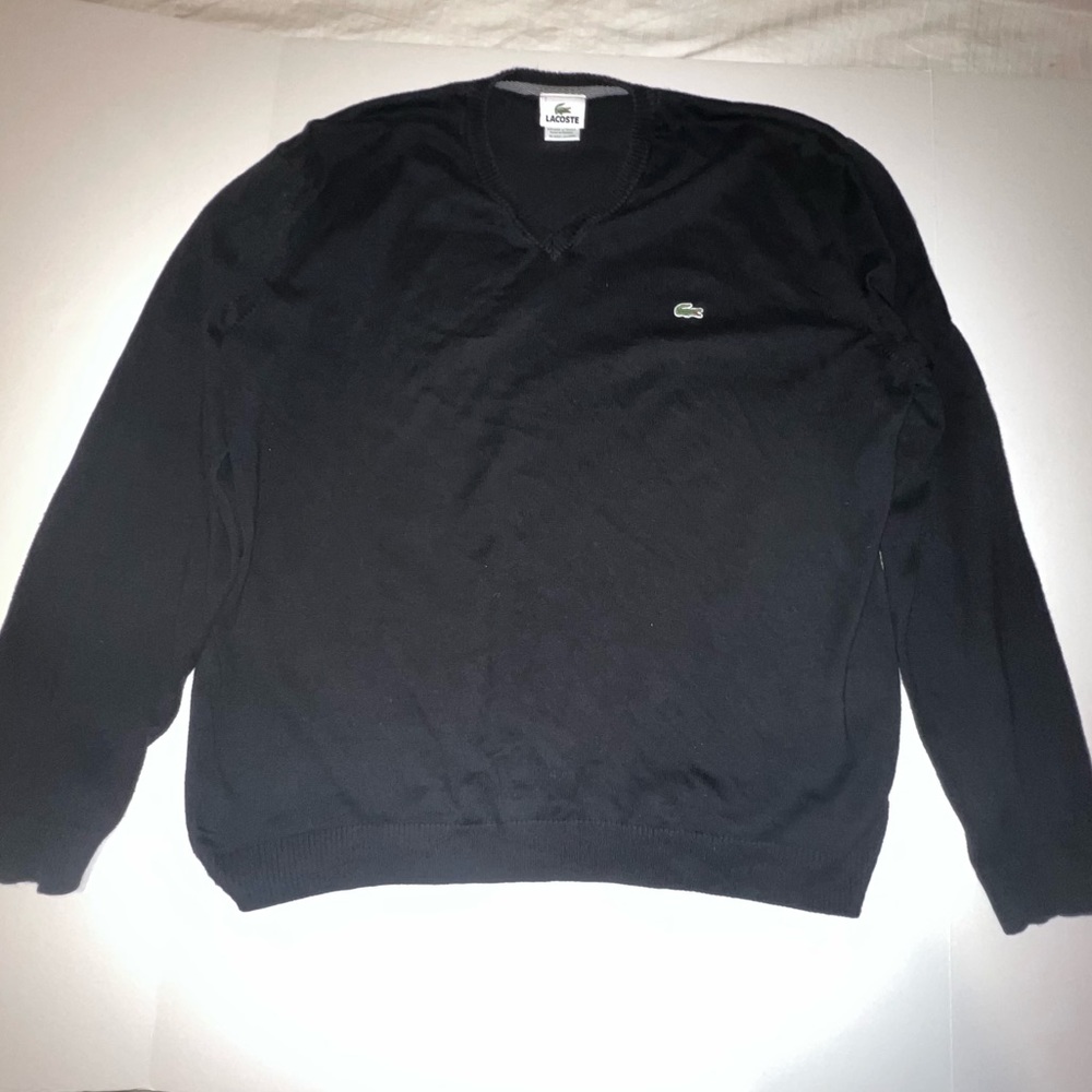 Lacoste men V neck sweater size 7 or XXL